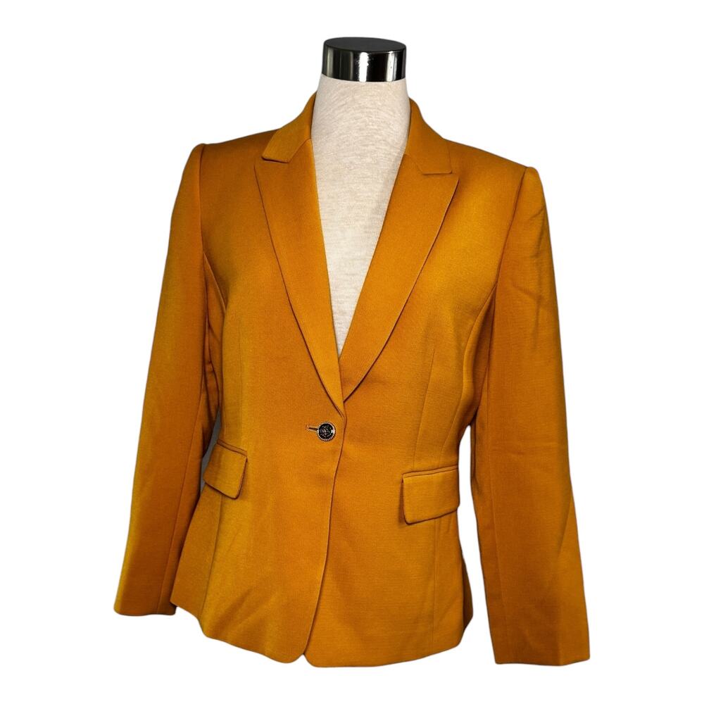 Tahari Arthur S. Levine Petite 8P Harvest Gold Blazer